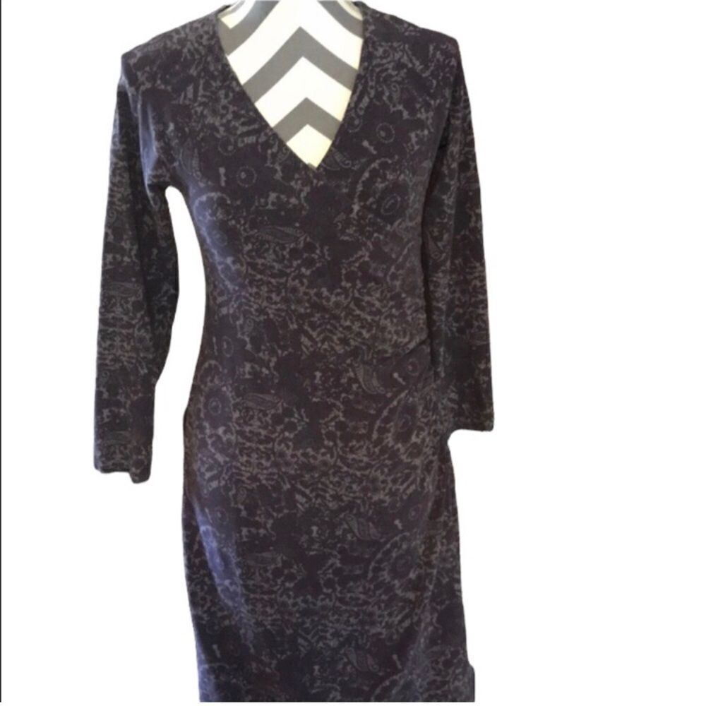 Soft Surronndings XS Faux Wrap Purple Dress